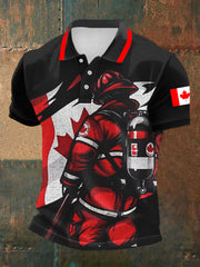 Men's Happy Canada Day Canadian Maple Leaf Print Casual Top