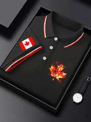Men's Happy Canada Day Canadian Maple Leaf  Print Casual Top
