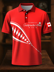 Men's Happy Canada Day Canadian Maple Leaf  Print Casual Top