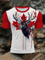 Men's Canada Print Casual T-Shirt