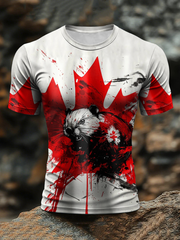 Men's Canada Print Casual T-Shirt