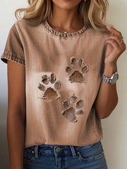 Women's Denim Paw T-shirt