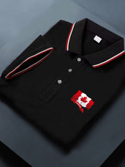 Mens Canadian Flag Short Sleeve Shirt