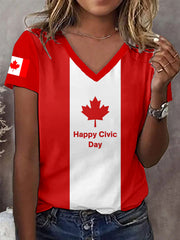 Women's Civic Holiday  Casual Short-Sleeved T-shirt