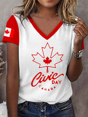 Women's Civic Holiday  Casual Short-Sleeved T-shirt