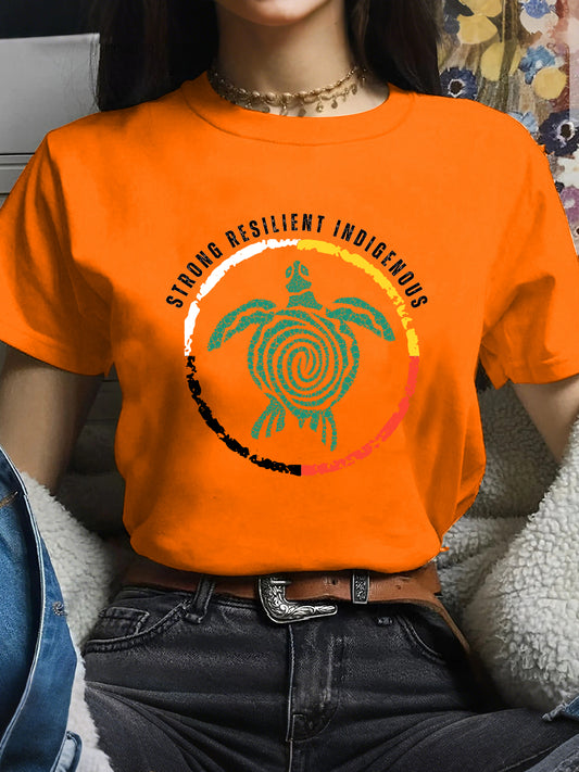 Women's Strong Resilient Indigenous Turtle T-shirts