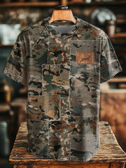 Men's Western Camouflage Deer Print T-Shirt