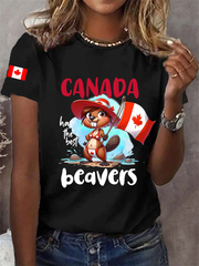 Women's Canada Print Casual T-Shirt