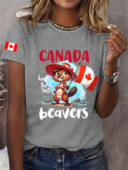 Women's Canada Print Casual T-Shirt