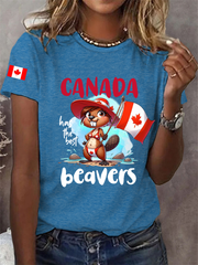 Women's Canada Print Casual T-Shirt