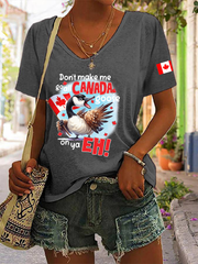 Women's Canada Print Casual T-Shirt