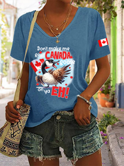 Women's Canada Print Casual T-Shirt