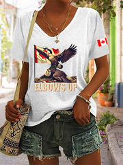 Women's Canada Print Casual T-Shirt