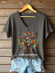 Women's every child matters V-neck T-shirts