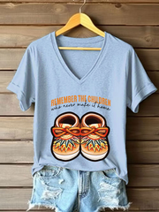 Women's remember the children who never make it home V-neck T-shirts