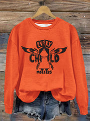 Women's Every Child Counts Crew Neck Long Sleeve Top