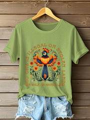 Women's No One Is Illegal On Stolen Land T-shirts