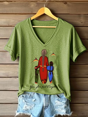 Women's you are not forgotten V-neck tops