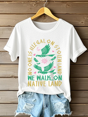 Women's No One Is Illegal On Stolen Land T-shirts