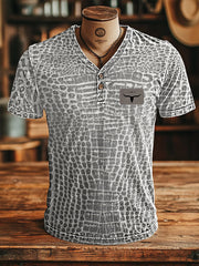 Men's western style T-shirt