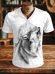 Men's Native American wolf t-shirt