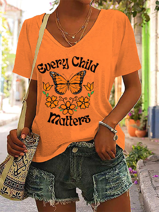 Women's Every Child Matters Printed Casual T-Shirt