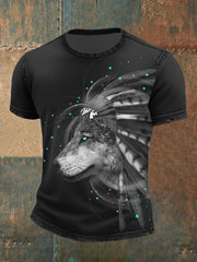 Men's Native American wolf t-shirt