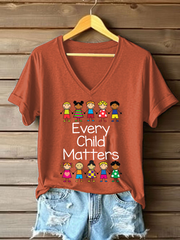 Women's Every Child Matters Printed Casual T-Shirt