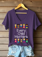 Women's Every Child Matters Printed Casual T-Shirt