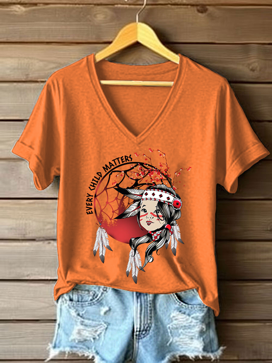 Women's Every Child Matters Printed Casual T-Shirt