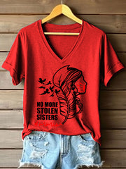 Women's MMIW Print V-Neck T-Shirt