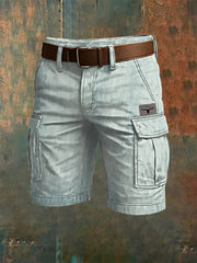 Men's western style cargo shorts