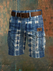 Men's western style cargo shorts