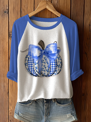 Women's Pumpkin Art Print Casual Sweatshirt