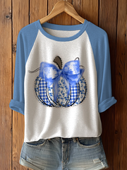 Women's Pumpkin Art Print Casual Sweatshirt