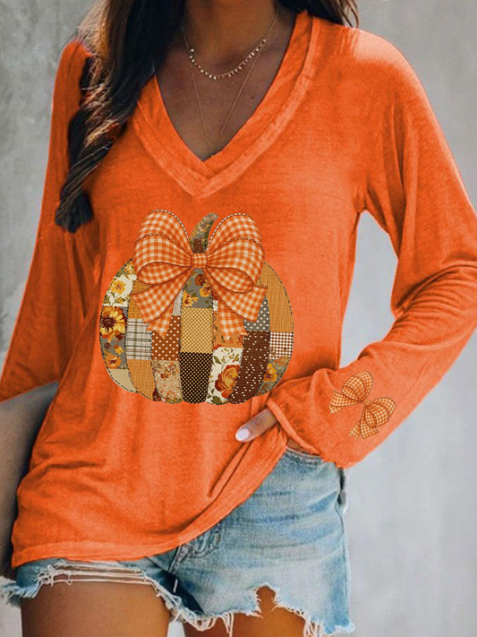 Women's Pumpkin Art Print T-Shirt