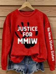 Women's Justice For MMIW Print Sweatshirt