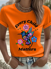Women's Every Child Matters Hummingbird Print T-Shirt