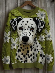 Men's Dalmatian Print Imitation Sweater