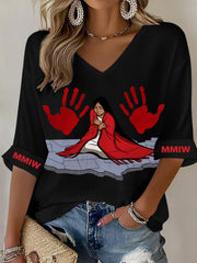 Women's MMIW V-neck tops