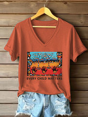 Women's Every Child Matters Printed Casual T-shirt