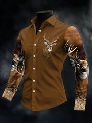 Men's Casual Western Style Contrast Color Shirt