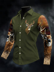 Men's Casual Western Style Contrast Color Shirt