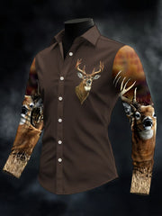 Men's Casual Western Style Contrast Color Shirt