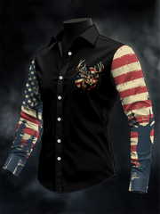 Men's Casual Western Style Contrast Color Shirt