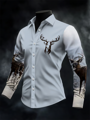 Men's Casual Western Style Contrast Color Shirt