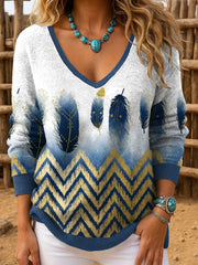 Women's Western Style Art Printed Tops