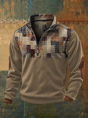 Men's Western Style Retro Art Printed Sweatshirt
