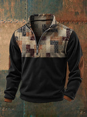 Men's Western Style Retro Art Printed Sweatshirt