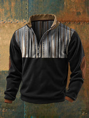 Men's Western Style Retro Art Printed Sweatshirt